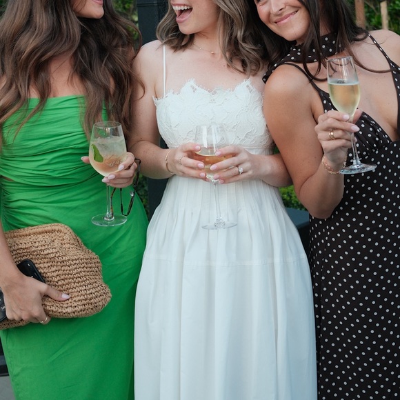 Simkhai Lilianna Lace Midi Dress in White Multi - Picture 5 of 5